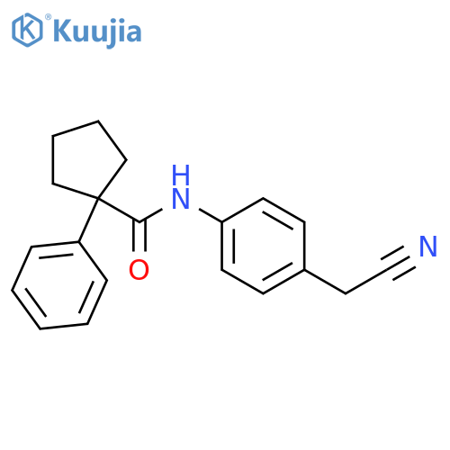 N-[4-(cyanomethyl)phenyl]-1-phenylcyclopentane-1-carboxamide structure