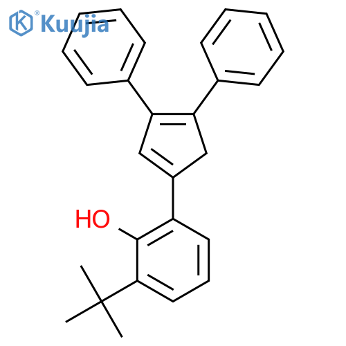Phenol, 2-(1,1-dimethylethyl)-6-(3,4-diphenyl-1,3-cyclopentadien-1-yl)- structure