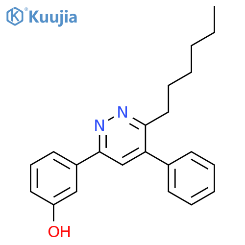 PHENOL, 3-(6-HEXYL-5-PHENYL-3-PYRIDAZINYL)- structure