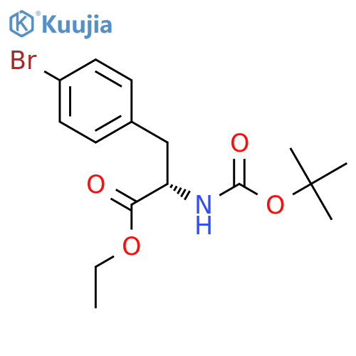 L-PHENYLALANINE, 4-BROMO-N-[(1,1-DIMETHYLETHOXY)CARBONYL]-, ETHYL ESTER structure
