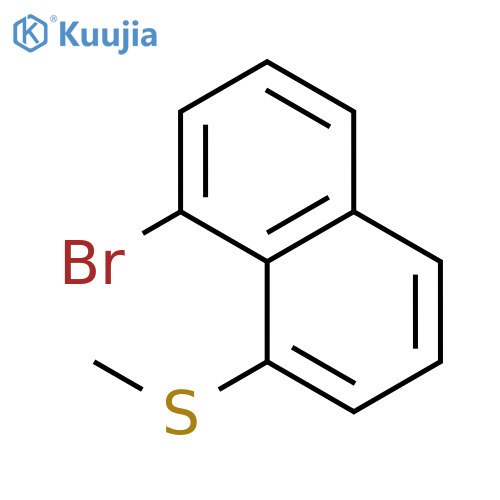 Naphthalene, 1-bromo-8-(methylthio)- structure