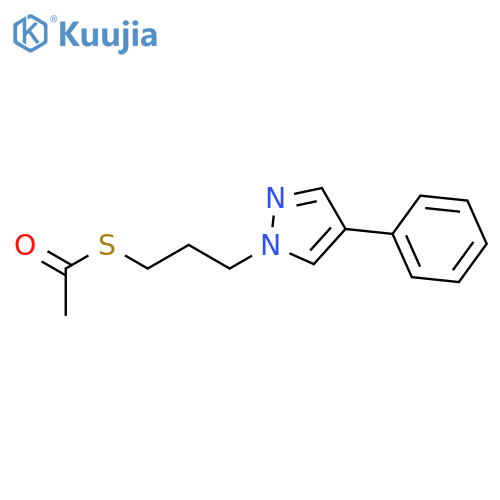 ETHANETHIOIC ACID, S-[3-(4-PHENYL-1H-PYRAZOL-1-YL)PROPYL] ESTER structure