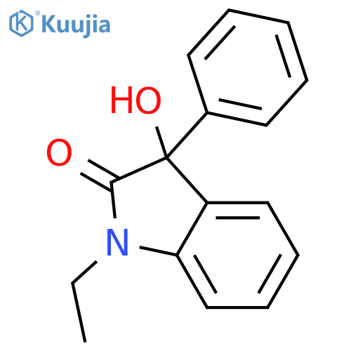 2H-INDOL-2-ONE, 1-ETHYL-1,3-DIHYDRO-3-HYDROXY-3-PHENYL- structure