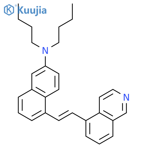 2-Naphthalenamine, N,N-dibutyl-5-[2-(5-isoquinolinyl)ethenyl]- structure