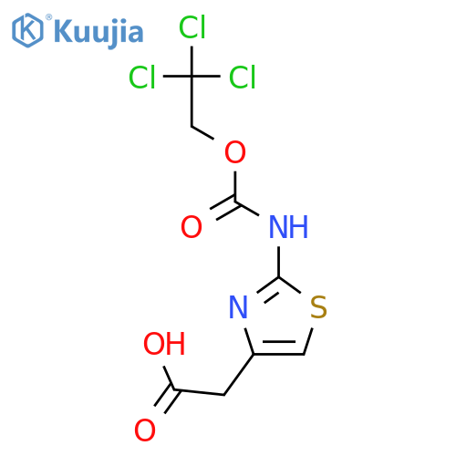 4-THIAZOLEACETIC ACID, 2-[[(2,2,2-TRICHLOROETHOXY)CARBONYL]AMINO]- structure