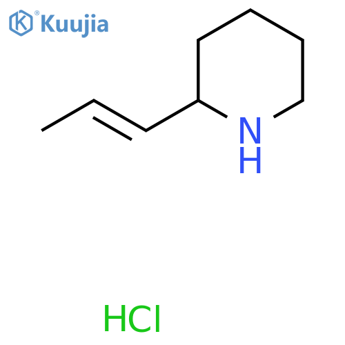 2-[(1E)-prop-1-en-1-yl]piperidine hydrochloride structure