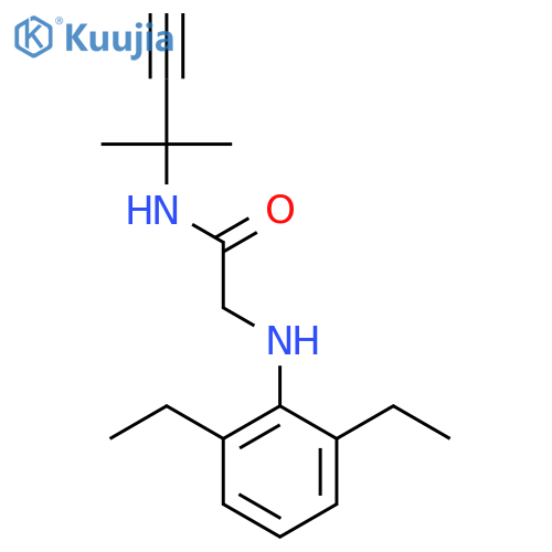 Acetamide, 2-[(2,6-diethylphenyl)amino]-N-(1,1-dimethyl-2-propynyl)- structure