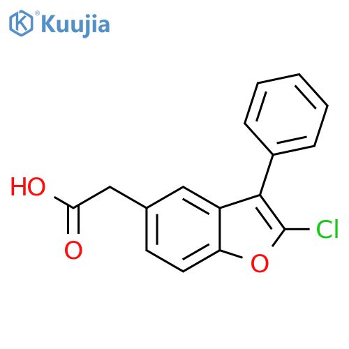 5-Benzofuranacetic acid, 2-chloro-3-phenyl- structure