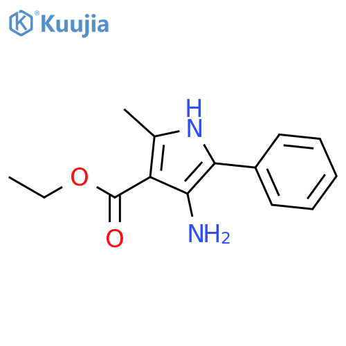 1H-Pyrrole-3-carboxylic acid, 4-amino-2-methyl-5-phenyl-, ethyl ester structure