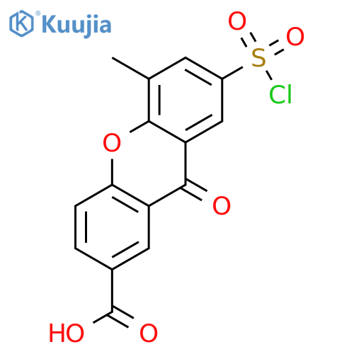 9H-Xanthene-2-carboxylic acid, 7-(chlorosulfonyl)-5-methyl-9-oxo- structure