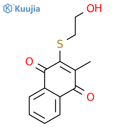 2-(2-Hydroxyethyl)thio-3-methyl-1,4-napthalenedione structure