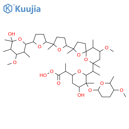 2H-Pyran-2-acetic acid,tetrahydro-2,4-dihydroxy-6-[(1S)-1-[(2S,5R,7S,9R,10R)-9-methoxy-2,10-dimethyl-2-[(2S,2'R,5R,5'R)-octahydro-2-methyl-5'-[(2S,3S,4S,5R,6S)-tetrahydro-6-hydroxy-4-methoxy-3,5,6-trimethyl-2H-pyran-2-yl][2,2'-bifuran]-5-yl]-1,6-dioxaspiro[4.5]dec-7-yl]ethyl]-a,3,5-trimethyl-5-[[(2S,5S,6R)-tetrahydro-5-methoxy-6-methyl-2H-pyran-2-yl]oxy]-,(2R,3R,4R,5S,6R)- structure