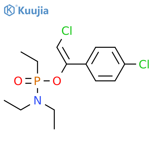 Phosphonamidic acid, triethyl-, 2-chloro-1-(4-chlorophenyl)ethenyl ester structure