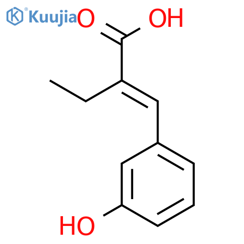 Butanoic acid, 2-[(3-hydroxyphenyl)methylene]- structure