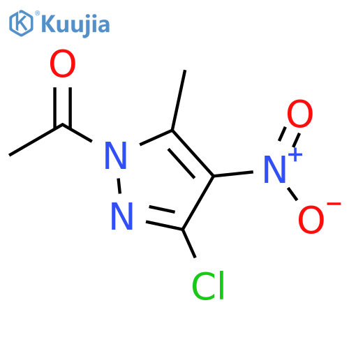 1H-Pyrazole, 1-acetyl-3-chloro-5-methyl-4-nitro- structure
