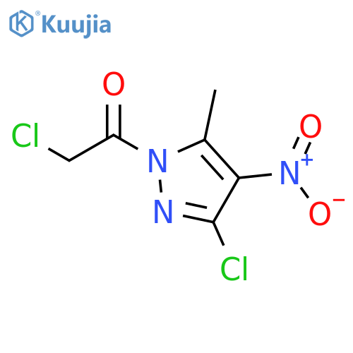 1H-Pyrazole, 3-chloro-1-(chloroacetyl)-5-methyl-4-nitro- structure