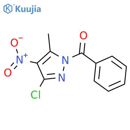 1H-Pyrazole, 1-benzoyl-3-chloro-5-methyl-4-nitro- structure