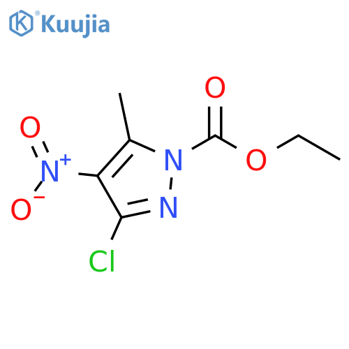 1H-Pyrazole-1-carboxylic acid, 3-chloro-5-methyl-4-nitro-, ethyl ester structure