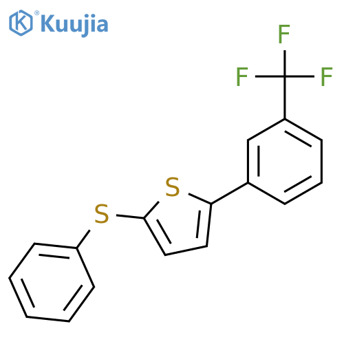 THIOPHENE, 2-(PHENYLTHIO)-5-[3-(TRIFLUOROMETHYL)PHENYL]- structure