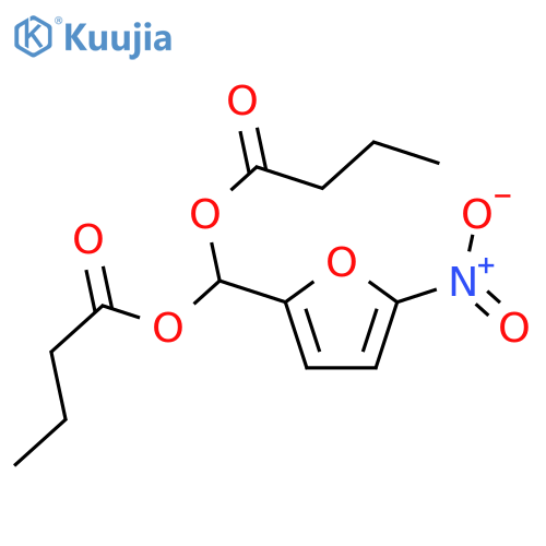 [butanoyloxy-(5-nitrofuran-2-yl)methyl] Butanoate structure