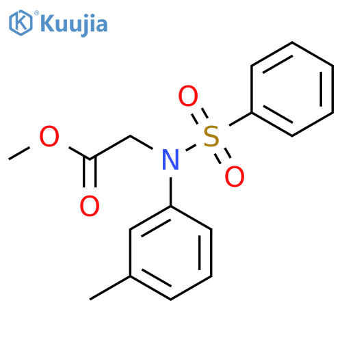 Methyl N-(3-methylphenyl)-N-(phenylsulfonyl)glycinate structure