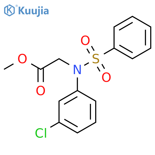 Methyl N-(3-chlorophenyl)-N-(phenylsulfonyl)glycinate structure
