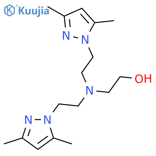 2-{Bis[2-(3,5-dimethyl-1H-pyrazol-1-yl)ethyl]amino}ethan-1-ol structure