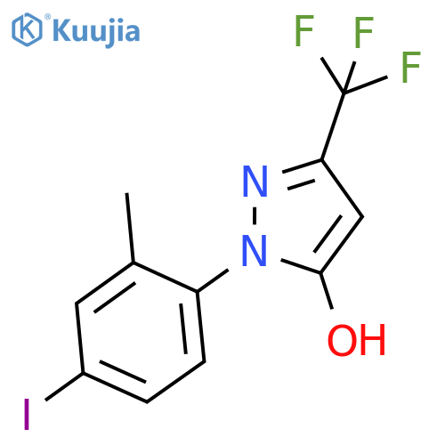 1-(4-iodo-2-methylphenyl)-3-(trifluoromethyl)-1H-pyrazol-5-ol structure