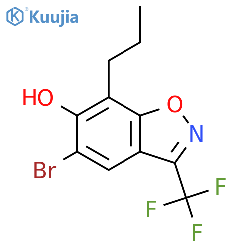 1,2-BENZISOXAZOL-6-OL, 5-BROMO-7-PROPYL-3-(TRIFLUOROMETHYL)- structure