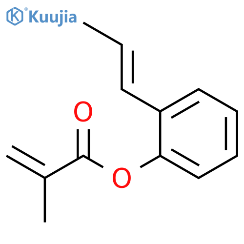 2-Propenoic acid, 2-methyl-, 2-(1-propenyl)phenyl ester structure