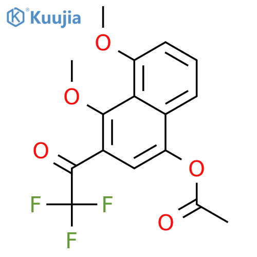 ETHANONE, 1-[4-(ACETYLOXY)-1,8-DIMETHOXY-2-NAPHTHALENYL]-2,2,2-TRIFLUORO- structure