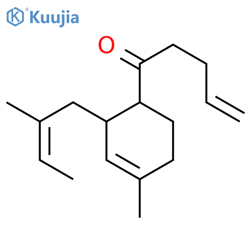 4-Penten-1-one, 1-[4-methyl-2-(2-methyl-2-butenyl)-3-cyclohexen-1-yl]- structure
