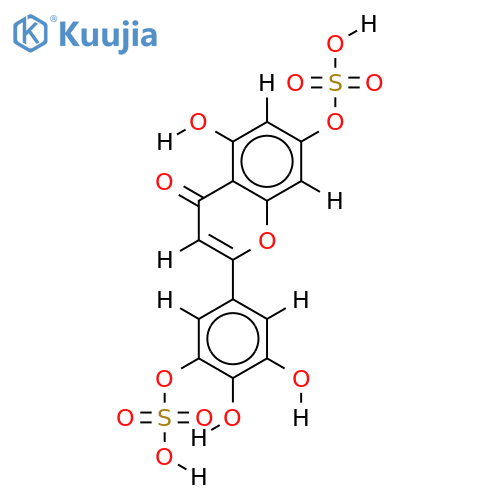 3',7-Di-O-sulfate-3',4',5,5',7-Pentahydroxyflavone structure