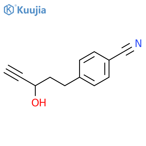 BENZONITRILE, 4-(3-HYDROXY-4-PENTYNYL)- structure