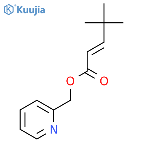 2-PENTENOIC ACID, 4,4-DIMETHYL-, 2-PYRIDINYLMETHYL ESTER, (2E)- structure