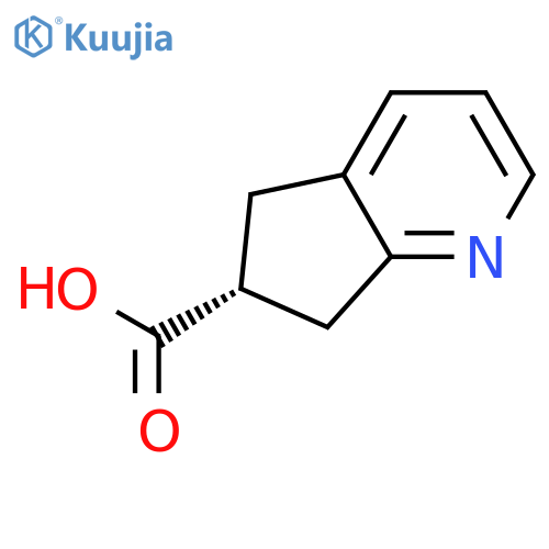 (6R)-5H,6H,7H-cyclopentabpyridine-6-carboxylic acid structure