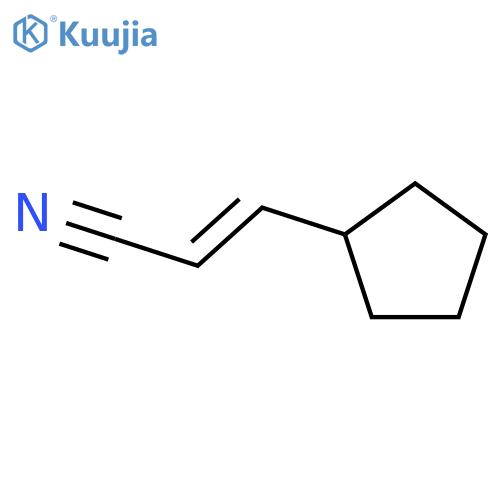 3-cyclopentylprop-2-enenitrile structure