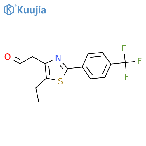 4-THIAZOLEACETALDEHYDE, 5-ETHYL-2-[4-(TRIFLUOROMETHYL)PHENYL]- structure