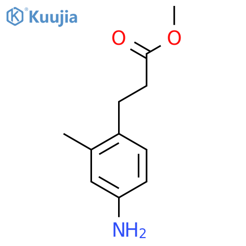 Benzenepropanoic acid, 4-amino-2-methyl-, methyl ester structure