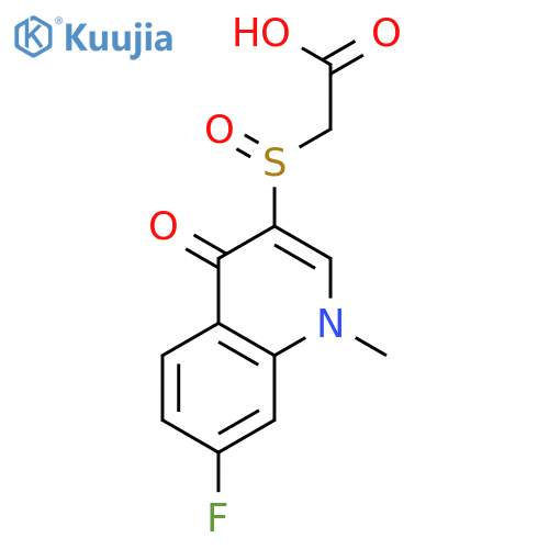 3-Carboxymethylsulfinyl-7-fluoro-1-methyl-4-quinolone structure