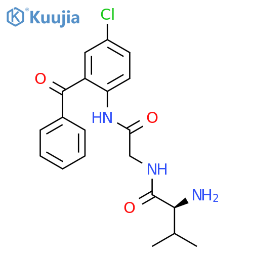 Glycinamide, L-valyl-N-(2-benzoyl-4-chlorophenyl)- structure