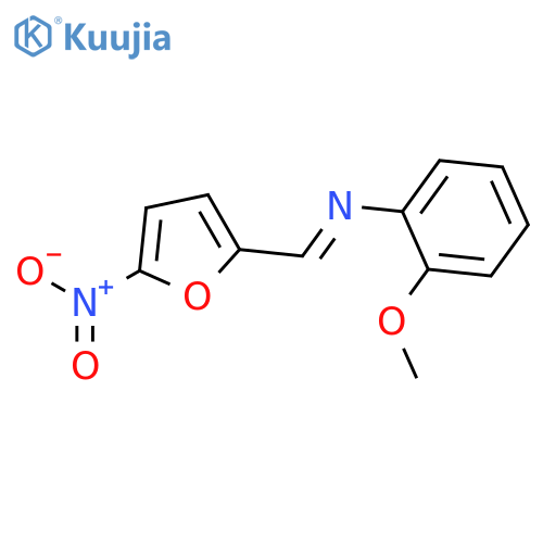 Benzenamine, 2-methoxy-N-[(5-nitro-2-furanyl)methylene]- structure