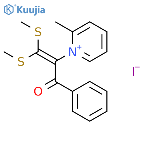 PYRIDINIUM, 1-[1-BENZOYL-2,2-BIS(METHYLTHIO)ETHENYL]-2-METHYL-, IODIDE structure