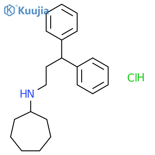 Cycloheptanamine, N-(3,3-diphenylpropyl)-, hydrochloride structure