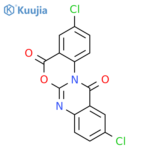 3,10-dichloro-5H,12H-quinazolino[3,2-a][3,1]benzoxazine-5,12-dione structure