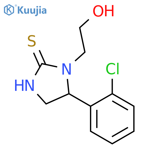 2-Imidazolidinethione, 5-(2-chlorophenyl)-1-(2-hydroxyethyl)- structure
