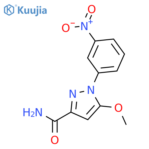 1H-PYRAZOLE-3-CARBOXAMIDE, 5-METHOXY-1-(3-NITROPHENYL)- structure