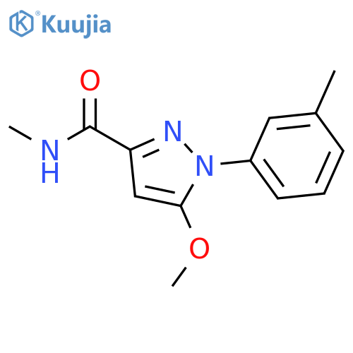 1H-Pyrazole-3-carboxamide, 5-methoxy-N-methyl-1-(3-methylphenyl)- structure
