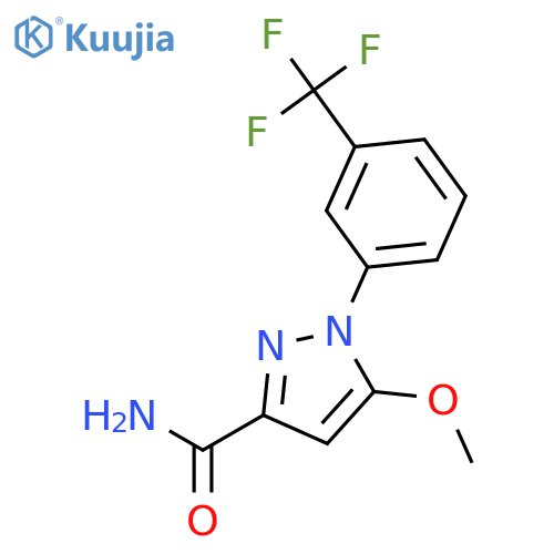 1H-Pyrazole-3-carboxamide, 5-methoxy-1-[3-(trifluoromethyl)phenyl]- structure