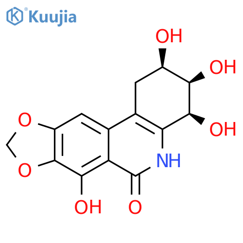[1,3]Dioxolo[4,5-j]phenanthridin-6(2H)-one, 1,3,4,5-tetrahydro-2,3,4,7-tetrahydroxy-, (2R,3R,4S)- structure